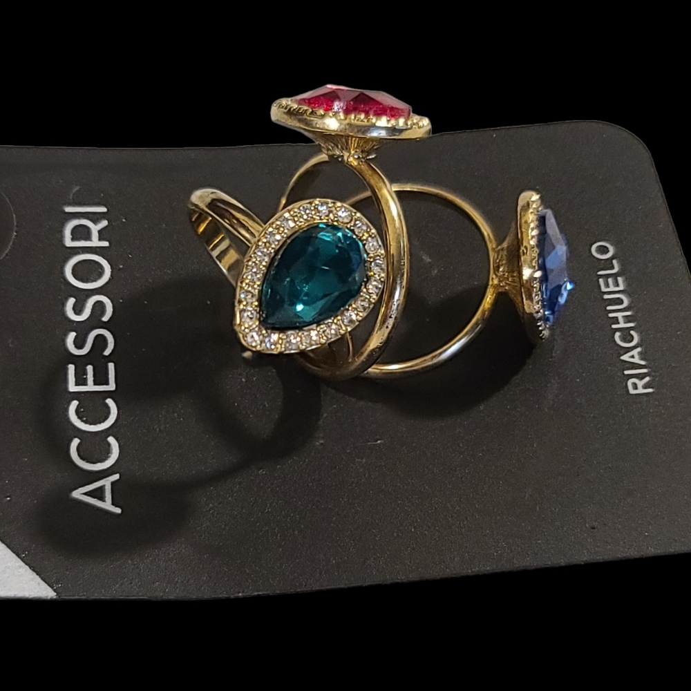 NEW Riachuelo 3 Gold Rings Set - Picture 3 of 6